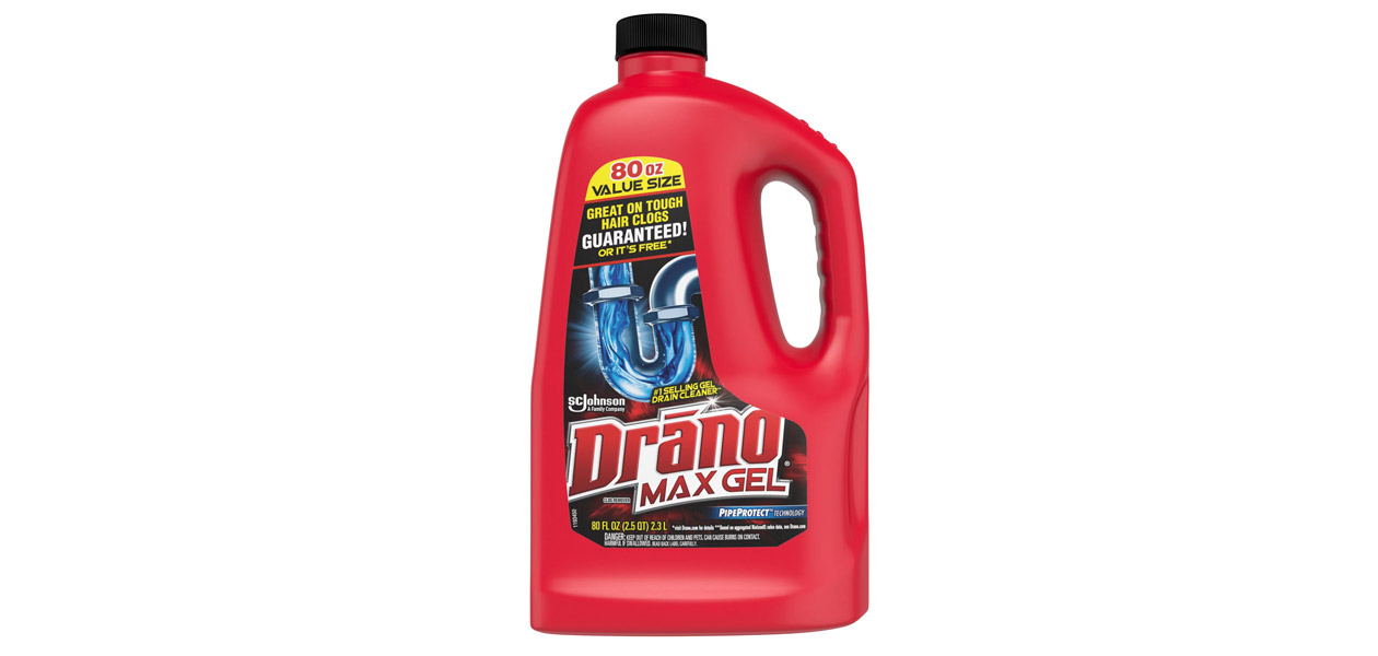 Drano chemical drain cleaner