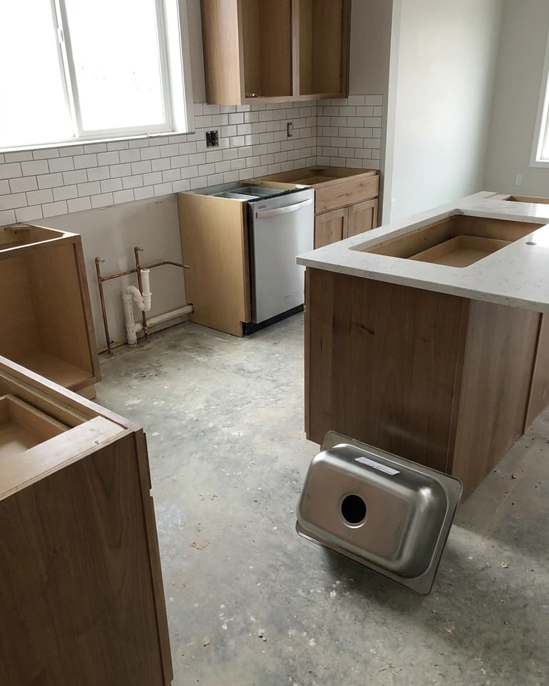 Kitchen renovation in progress